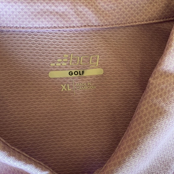 Men’s golf textured polo, orchid bloom color. XL - Picture 2 of 6